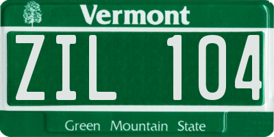 VT license plate ZIL104