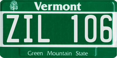 VT license plate ZIL106