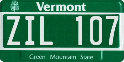 VT license plate ZIL107