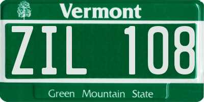 VT license plate ZIL108