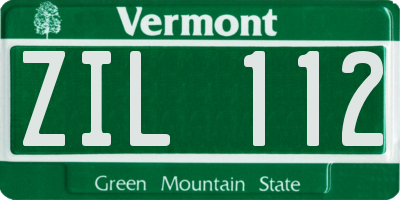 VT license plate ZIL112
