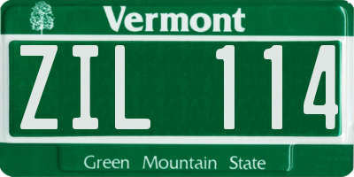 VT license plate ZIL114