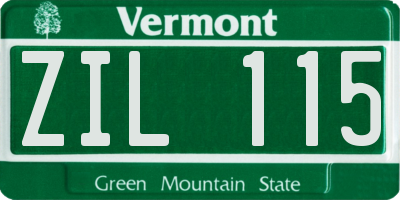 VT license plate ZIL115