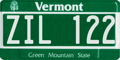 VT license plate ZIL122