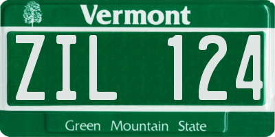 VT license plate ZIL124