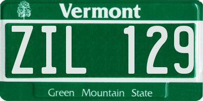 VT license plate ZIL129