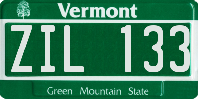 VT license plate ZIL133