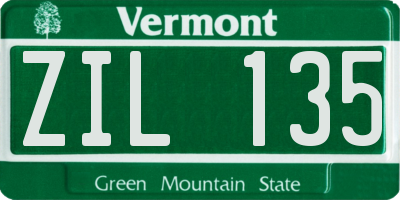 VT license plate ZIL135