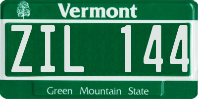 VT license plate ZIL144