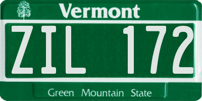 VT license plate ZIL172