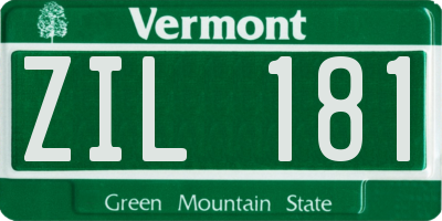 VT license plate ZIL181
