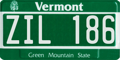 VT license plate ZIL186