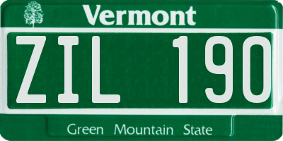 VT license plate ZIL190