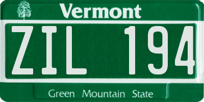 VT license plate ZIL194