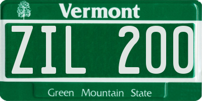 VT license plate ZIL200