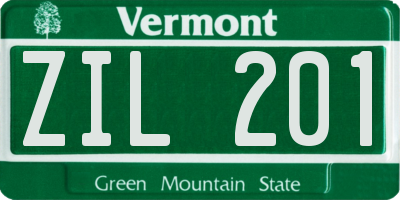 VT license plate ZIL201