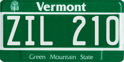 VT license plate ZIL210