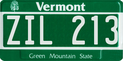 VT license plate ZIL213