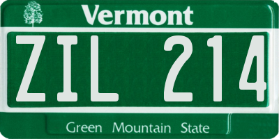 VT license plate ZIL214