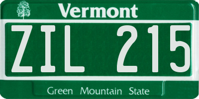 VT license plate ZIL215