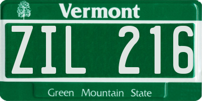 VT license plate ZIL216