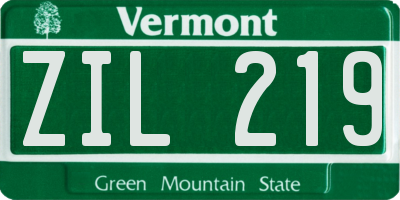 VT license plate ZIL219