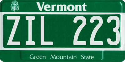 VT license plate ZIL223