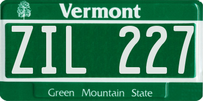 VT license plate ZIL227