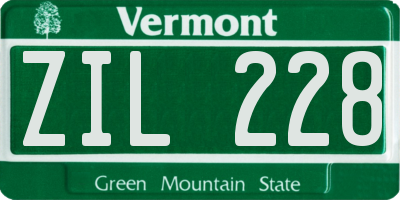 VT license plate ZIL228