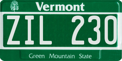 VT license plate ZIL230
