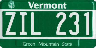 VT license plate ZIL231