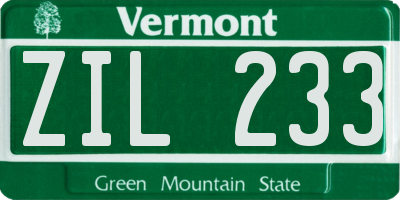 VT license plate ZIL233