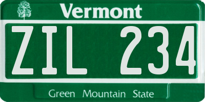 VT license plate ZIL234