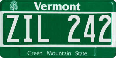 VT license plate ZIL242