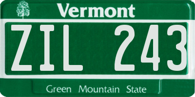 VT license plate ZIL243