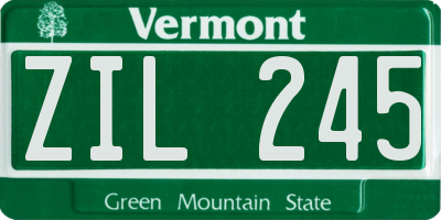 VT license plate ZIL245