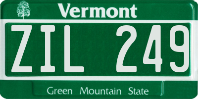 VT license plate ZIL249