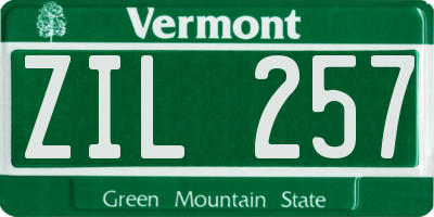 VT license plate ZIL257