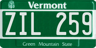VT license plate ZIL259