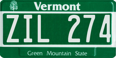 VT license plate ZIL274