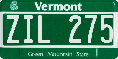 VT license plate ZIL275