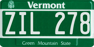 VT license plate ZIL278