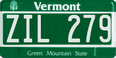 VT license plate ZIL279