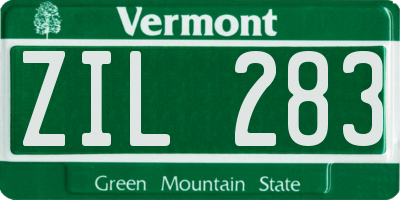 VT license plate ZIL283