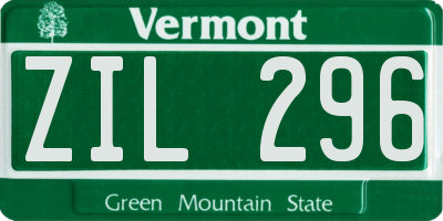 VT license plate ZIL296