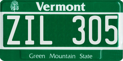 VT license plate ZIL305
