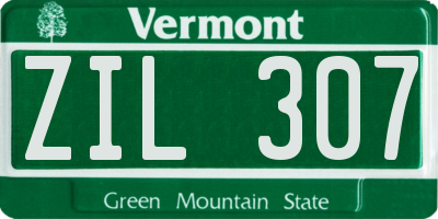 VT license plate ZIL307