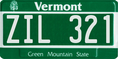 VT license plate ZIL321