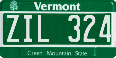 VT license plate ZIL324