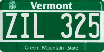 VT license plate ZIL325